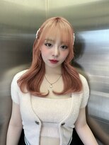 ロンド マーレ 天神大名店(Lond mare)&nbsp;ピンクブラウン/暖色カラー/カシスピンク/韓国ヘア/顔周りカット