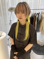 ハイブ 金沢(Hive)&nbsp;10代20代ブリーチハイトーン顔まわりレイヤーインナーカラー