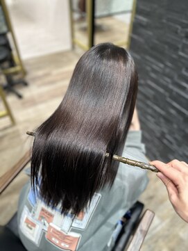 アンドリルム 梅田(&Lillme) ブリーチ3回履歴髪質改善ストレート