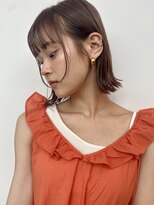 お顔周りもかわいいボブ