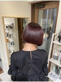 ミニボブ×コーラルカラー