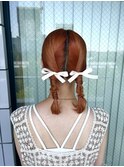 推しカラー！ライブ仕様リボンタイトツイン