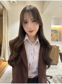 暗髪韓国long hair
