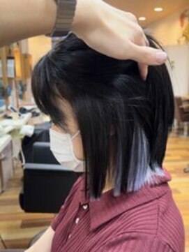 エルバイイエローコーン(ell by YELLOW CORN) ボブ/イメチェン/インナーカラー/イヤリングカラー/ワンレン