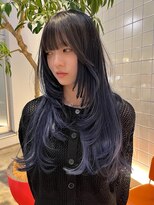 ローエ バイ デコ(Rohe by DECO)&nbsp;【廣川】ブリーチをやめるグラデーション/レイヤーカット/ブルー