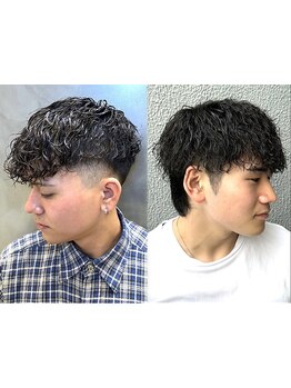 動きと束感で魅せる!シャドウパーマ&ツイストスパイラルパーマ◎[西長堀/メンズカット/眉毛/MEN'S/学割U24]