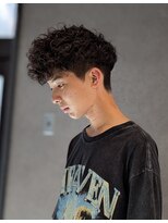 クフィア メンズヘアー カンポ 天王寺店(CUFFIA MEN'SHAIR CAMPO) スパイキーショートブルーブラックサーフカールツーブロック