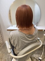 ヌー 栄(nuu)&nbsp;【Mayuno】ブリーチでつくるシアーオレンジベージュカラー