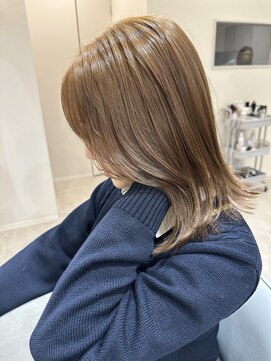 ベル サウス(BHEL south) *ミルクティーベージュ透明感カラー顔周りカット