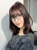 ヴェイン 渋谷(vain)&nbsp;ワインレッドミディアムレイヤー深め透明感カラー