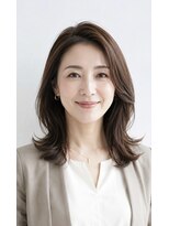 ルームス(ROOMS) 【髪質改善】白髪ぼかし×大人の抜け感外ハネミディ
