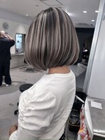 キング 京橋店(K!ng)&nbsp;縮毛矯正髪質改善レイヤーカットハッシュカットダブルカラー