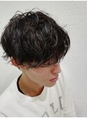 重めのマッシュパーマ