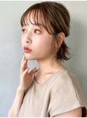 ミディアムボブ♪ポニーテール簡単アレンジ小顔おくれ毛※時田