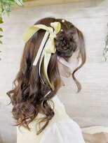 ロカット サロン(Roquat Salon)&nbsp;ハーフアップフラワーアレンジ【ヘアセット/立川/エクステ】