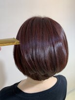 アズール 草加(azule)&nbsp;髪質改善カラー 赤　ショートボブ