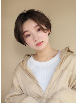 ナタン 自由が丘(NATHAN) ステップボーンカット×オンブレ×カーキベージュ×ボブ髪質改善