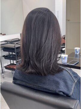 ソヨン 栄2号店(SOYON) 黒髪/グレーベージュ/レイヤーロング/前髪パーマ/髪質改善
