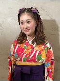 【akane】卒業式袴着付けヘアセット韓国顔周りおくれ毛