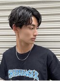 ツイストスパイラルパーマメンズパーマ波巻きパーマツーブロック