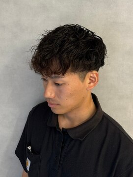 ソアー 新大阪(SOAR) 刈り上げツーブロックダークアッシュニュアンスパーマ【新大阪】