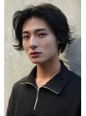 メンズ長めショートハンサムセンターパート韓国風カット
