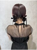 一癖ツインお団子ヘア