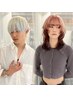 【中屋指名】カット+2回ケアブリーチ+カラー+トリートメント　￥23,000