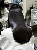 髪質改善 スーパーロング ワンレングス レイヤー 韓国風巻き