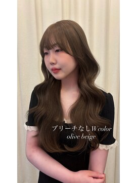 ボタン ハカタ(VOTAN hakata) オリーブベージュ/ブリーチなしダブルカラー/レイヤーカット