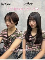 エル ヘアサロン なんば店(eL) ショートから人生初ロング☆圧倒的馴染ませ【SYURI】