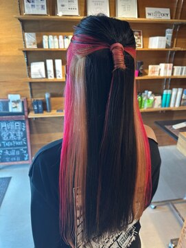 美容室 ビ フェスカ(B FESCA) インナーカラー/ハーフアップ/ピンク/ベージュ/ミセス