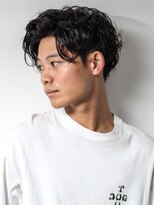 ヨファ ヘアー(YOFA hair)&nbsp;メンズカットアップバングニュアンスパーママッシュショート
