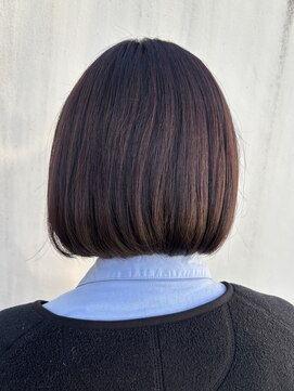 ▽ボブ×パープルベージュカラー