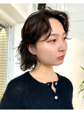 セーヌパス(CEINE PATH) レイヤーボブのニュアンスパーマ／前髪パーマ／ボブ／レイヤー