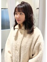 リル 四条河原町(LiLu)&nbsp;ミディアムパーマレイヤーパーマウェーブパーマ小顔パーマ