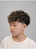 小学生キッズ無造作パーマヘア