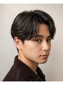 センターパートニュアンスパーマ