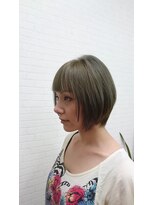 ヘアリッヂ 相模原店 hair Ridge&nbsp;スロウ透け間ショートボブ