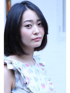 コマ(coma) 【coma中野】ストレートパーマで作る黒髪レディボブ.