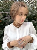 ハイトーンショート×ミルクティーベージュ 自由が丘