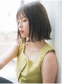 ゆらぎボブ/ニュアンスカラー/透明感/20代30代40代/大人ガーリー