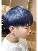 サファイアブルーと韓国マッシュ