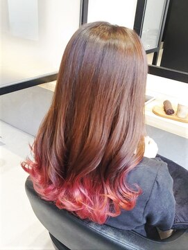 フィンセント 新高円寺店(VINCENT) かわいいピンクカラー【毛先のみダブルカラー】