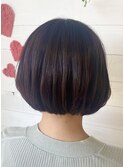 前下がりボブ＊パープルブラウン
