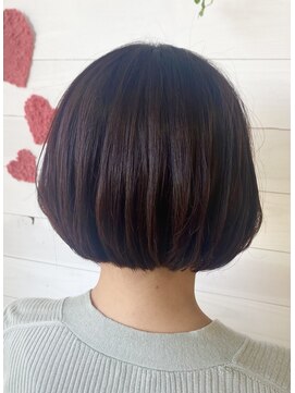 フレア 心 武庫之荘(flare) 前下がりボブ*パープルブラウン
