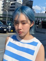 遊人 レン(REN)&nbsp;ブルーシルバー_ブルーヘア_シースルーバング