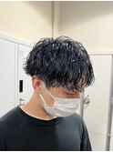 【平山 明樹】メンズ似合わせカット+波巻きスパイラルパーマ