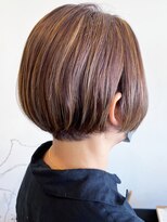 レポヘアー(Repos hair)&nbsp;20代30代40代ハイライトミルクティーベージュ小顔ショート