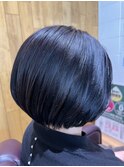 長持ち黒髪ショートボブ